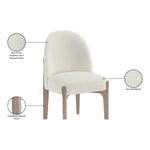 Torino Fabric Upholstered Dining Chair in Cream