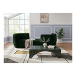 Hilton Boucle Fabric Upholstered Chaise Lounge in Green