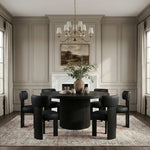 Atelier Vegan Leather Upholstered Dining Chair in Black