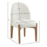 Torino Fabric Upholstered Dining Chair in Cream