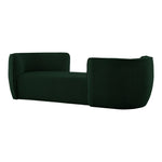 Hilton Boucle Fabric Upholstered Chaise Lounge in Green