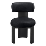 Atelier Vegan Leather Upholstered Dining Chair in Black