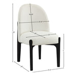 Torino Fabric Upholstered Dining Chair in Cream