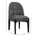 Torino Fabric Upholstered Dining Chair in Black