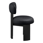 Atelier Vegan Leather Upholstered Dining Chair in Black