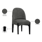 Torino Fabric Upholstered Dining Chair in Black