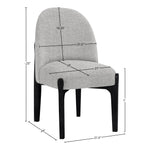 Torino Fabric Upholstered Dining Chair in Grey