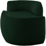 Hilton Boucle Fabric Upholstered Chaise Lounge in Green