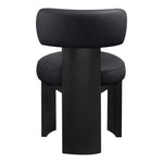 Atelier Vegan Leather Upholstered Dining Chair in Black