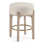 Torino Fabric Upholstered Counter Stool in Beige