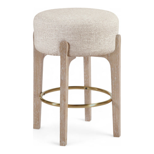 Torino Fabric Upholstered Counter Stool in Beige