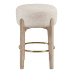 Torino Fabric Upholstered Counter Stool in Beige