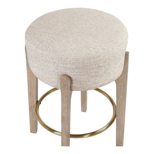 Torino Fabric Upholstered Counter Stool in Beige