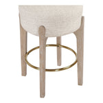 Torino Fabric Upholstered Counter Stool in Beige