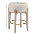 Torino Fabric Upholstered Counter Stool in Beige