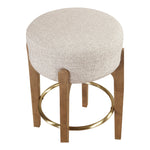 Torino Fabric Upholstered Counter Stool in Beige