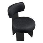 Atelier Vegan Leather Upholstered Dining Chair in Black