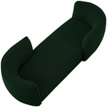 Hilton Boucle Fabric Upholstered Chaise Lounge in Green
