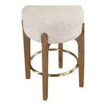 Torino Fabric Upholstered Counter Stool in Beige