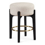 Torino Fabric Upholstered Counter Stool in Beige