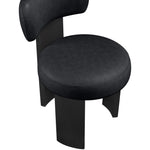 Atelier Vegan Leather Upholstered Dining Chair in Black