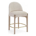 Torino Fabric Upholstered Counter Stool in Beige