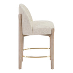 Torino Fabric Upholstered Counter Stool in Beige