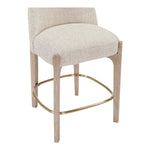 Torino Fabric Upholstered Counter Stool in Beige