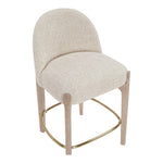 Torino Fabric Upholstered Counter Stool in Beige