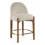 Torino Fabric Upholstered Counter Stool in Beige