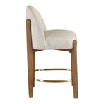 Torino Fabric Upholstered Counter Stool in Beige