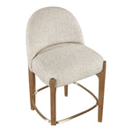 Torino Fabric Upholstered Counter Stool in Beige