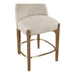 Torino Fabric Upholstered Counter Stool in Beige