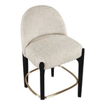 Torino Fabric Upholstered Counter Stool in Beige