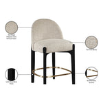 Torino Fabric Upholstered Counter Stool in Beige