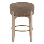 Torino Fabric Upholstered Counter Stool in Brown