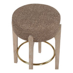 Torino Fabric Upholstered Counter Stool in Brown