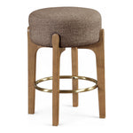 Torino Fabric Upholstered Counter Stool in Brown