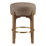 Torino Fabric Upholstered Counter Stool in Brown