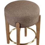 Torino Fabric Upholstered Counter Stool in Brown