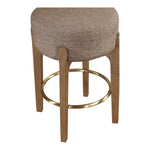Torino Fabric Upholstered Counter Stool in Brown