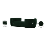 Hilton Boucle Fabric Upholstered Chaise Lounge in Green