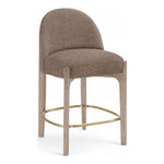 Torino Fabric Upholstered Counter Stool in Brown