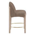 Torino Fabric Upholstered Counter Stool in Brown