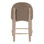 Torino Fabric Upholstered Counter Stool in Brown