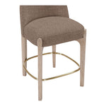 Torino Fabric Upholstered Counter Stool in Brown