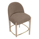 Torino Fabric Upholstered Counter Stool in Brown