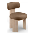 Atelier Vegan Leather Upholstered Dining Chair in Brown