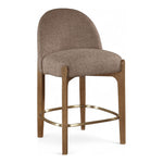 Torino Fabric Upholstered Counter Stool in Brown
