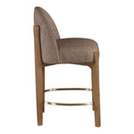 Torino Fabric Upholstered Counter Stool in Brown